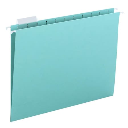 Smead Folder, File, Hang, Ltr, 1/5, Aq Pk SMD64058